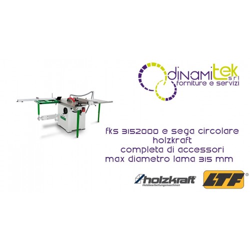 HOLZKRAFT - HOL5900317 - SIERRA CIRCULAR MODELO FKS 315-2000 Y ACCESORIOS COMPLETOS - MAX DIáMETRO DE LA HOJA DE 315 MM Dinamitek 1