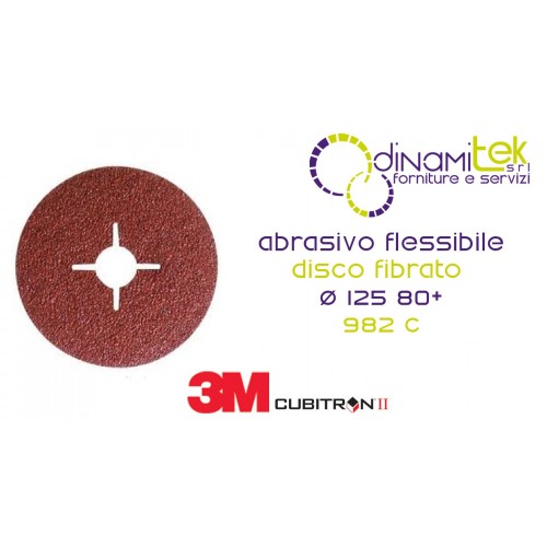 27628-982 C-CUBITRON II DISCOS DE FIBRA 125 DE LIJA DE GRANO 80 3M Dinamitek 1
