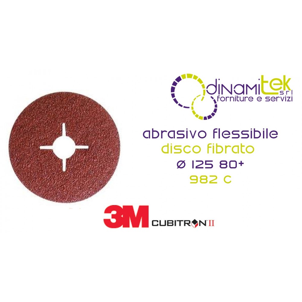 27628-982 C-CUBITRON II DISCOS DE FIBRA 125 DE LIJA DE GRANO 80 3M Dinamitek 1