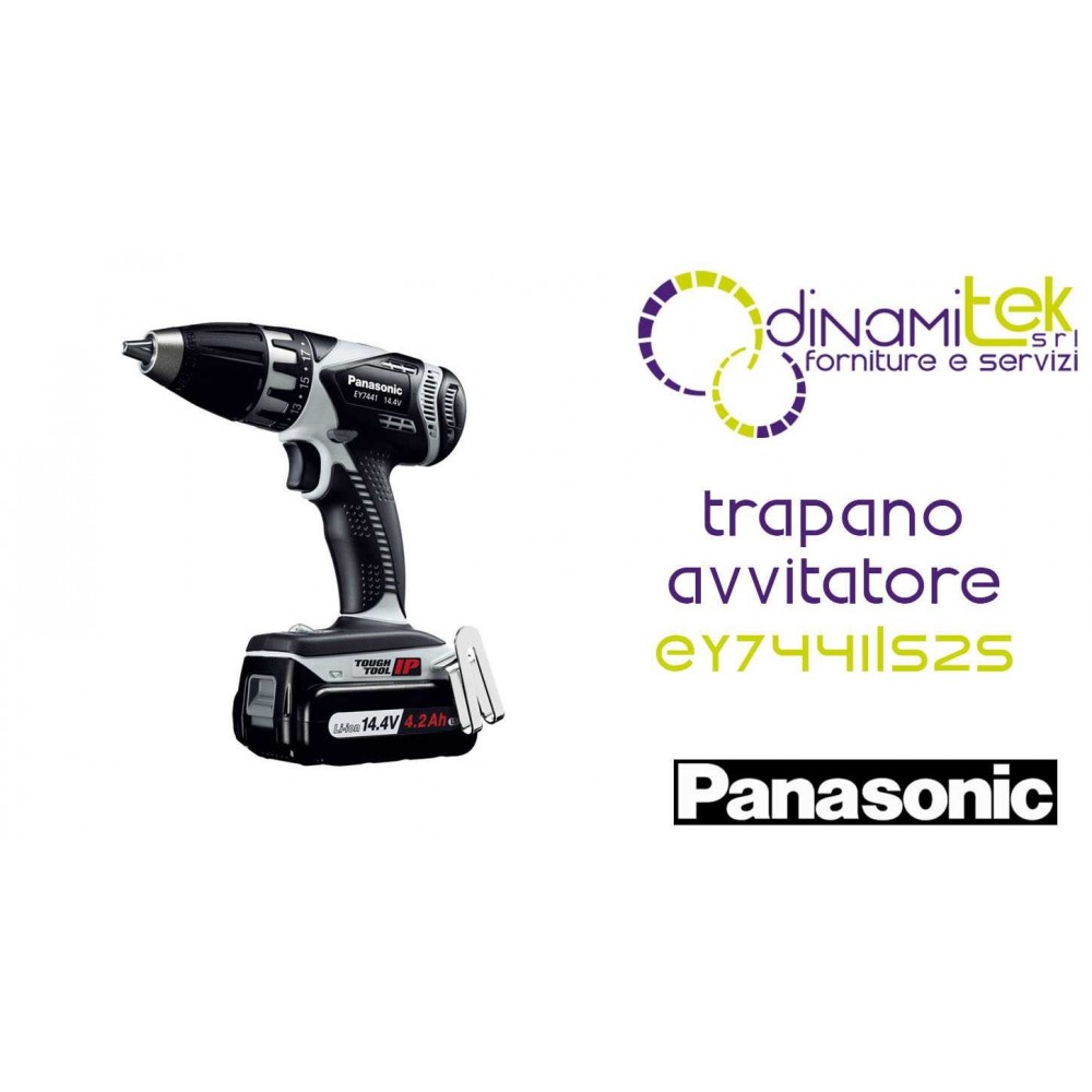 TRAPANO AVVITATORE 14.4V - 2 X 4.2 AH - DIAM. 13MM - 41.5NM PANASONIC EY7441LS2S Dinamitek 1
