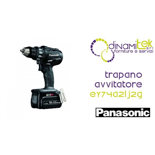 TRAPANOAVVITATOREDUAL18V-2X5AH-DIAM.13MM-50NMBRUSHLESS EY74A2LJ2G PANASONIC Dinamitek 1