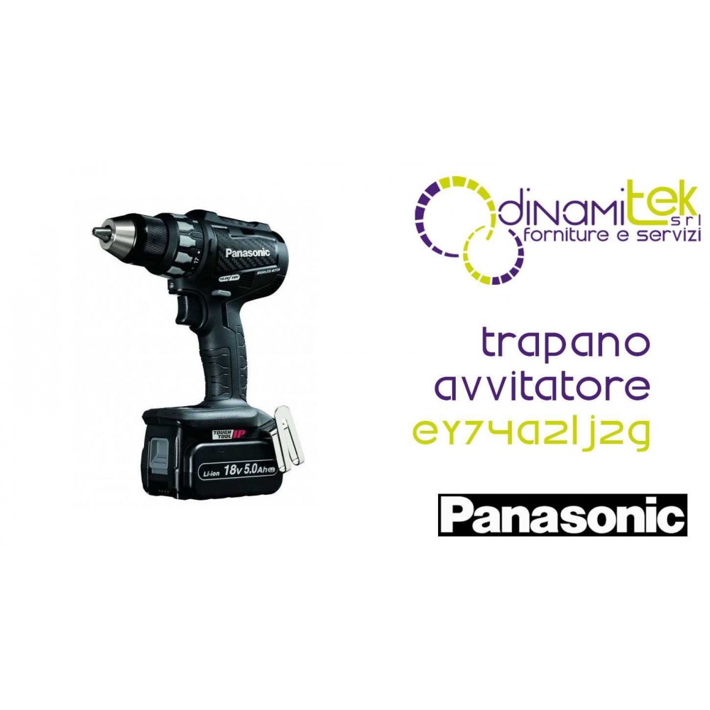 TRAPANOAVVITATOREDUAL18V-2X5AH-DIAM.13MM-50NMBRUSHLESS EY74A2LJ2G PANASONIC Dinamitek 1