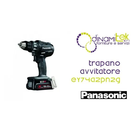 TRAPANOAVVITATOREDUAL18V-2X3AH-DURCHM.13MM-50NMBRUSHLESS EY74A2PN2G PANASONIC Dinamitek 1
