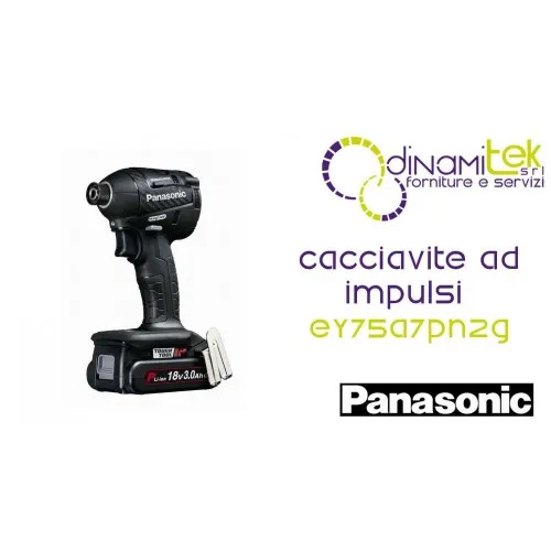 CACCIAVITEADIMPULSIDUAL18V-2X3AH-ATTACCOESAGONALE1L4-160NM EY75A7PN2G PANASONIC Dinamitek 1