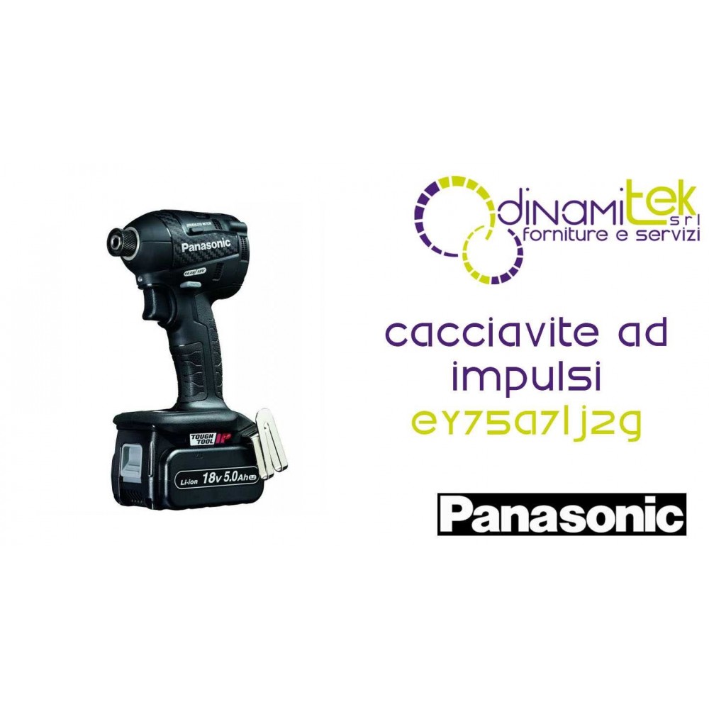 CACCIAVITEADIMPULSIDUAL18V-2X5AH-ATTACCOESAGONALE1L4-160NM EY75A7LJ2G PANASONIC Dinamitek 1