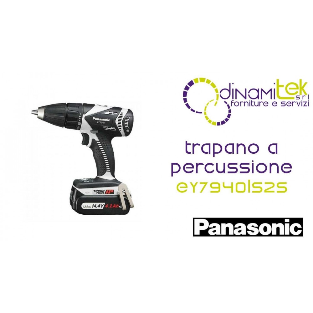 TRAPANOAPERCUSSIONE14.4V-2X4,2AH-DIAM.13MM-41,5 NM EY7940LS2S PANASONIC Dinamitek 1