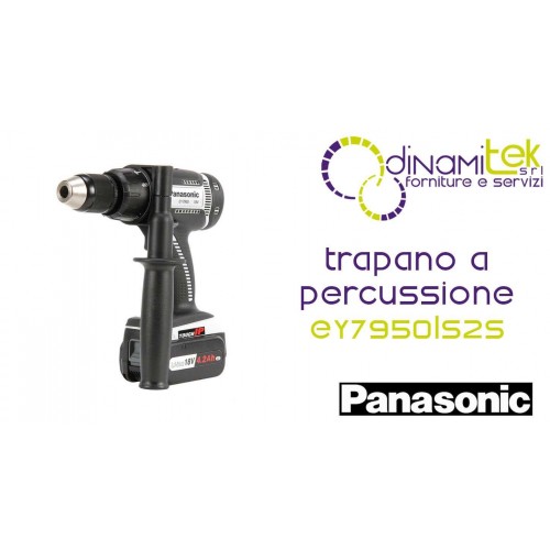 TRAPANO A PERCUSSIONE 18V - 2 X 4.2 AH - DIAM. 13MM - 57NM PANASONIC EY7950LS2S Dinamitek 1