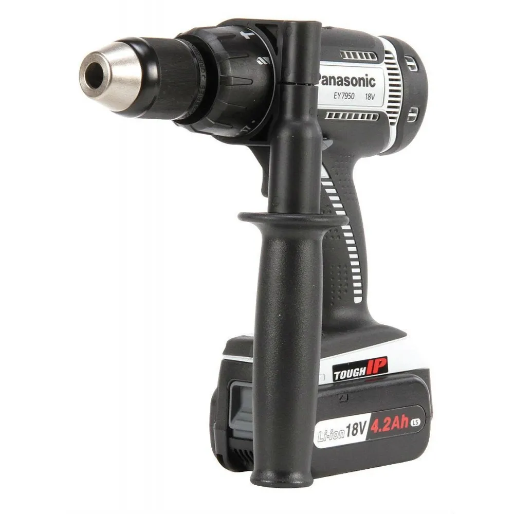 TRAPANO A PERCUSSIONE 18V - 2 X 4.2 AH - DIAM. 13MM - 57NM PANASONIC EY7950LS2S Dinamitek 2