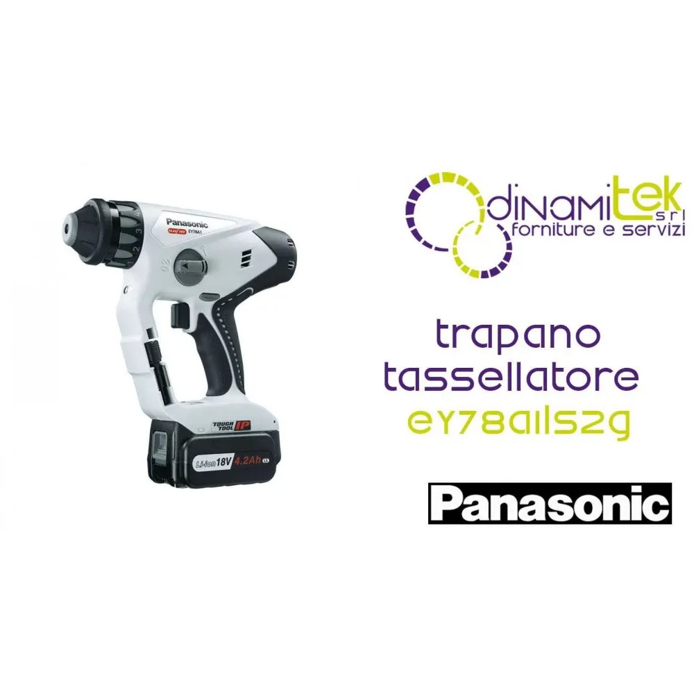 TRAPANO TASSELLATORE DUAL 18V - 2 X 4.2AH PANASONIC EY78A1LS2G Dinamitek 1