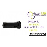 BATTERIA3,6VOLTLI-ION1,5AH EY9L10B PANASONIC Dinamitek 1
