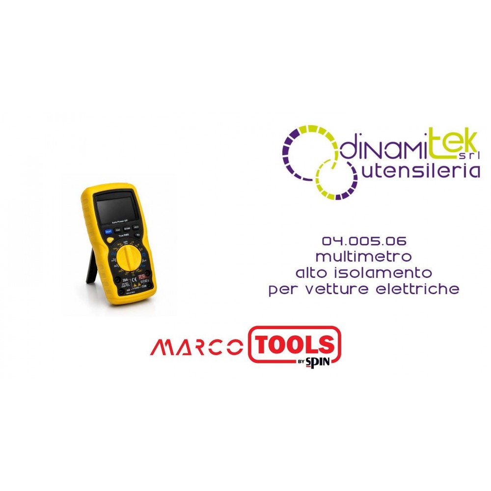 SPIN MARCO TOOLS 04.005.06 MULTIMETRO AD ALTO ISOLAMENTO PER VETTURE ELETTRICHE Dinamitek 1