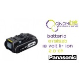 BATTERIA 18 VOLT LI-ION 2.0 AH PANASONIC EY9L52B Dinamitek 1