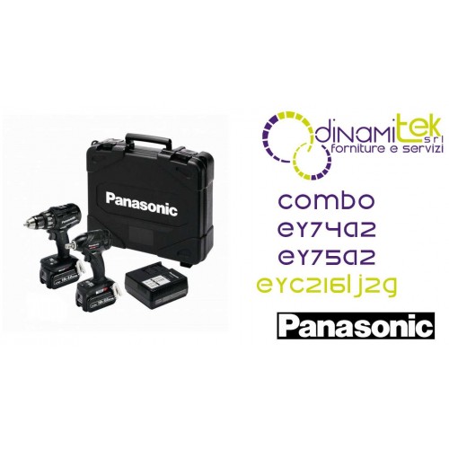 COMBO EY74A2 Y EY75A2 - 18 V - 2 X 5 AH PANASONI EYC216LJ2G Dinamitek 1