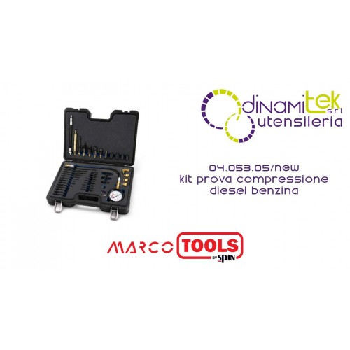 SPIN MARCO TOOLS 04.053.05/NEW KIT PROVA COMPRESSIONE DIESEL BENZINA Dinamitek 1