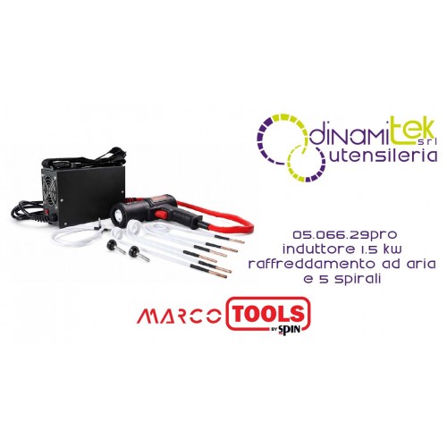 SPIN MARCO TOOLS 05.066.29PRO INDUTTORE 1.5 KW CON RAFFREDDAMENTO AD ARIA E 5 SPIRALI Dinamitek 1