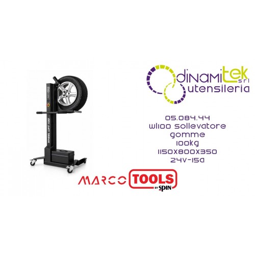 SPIN MARCO TOOLS 05.084.44 WL100 SOLLEVATORE GOMME 100KG 1150X800X350 24V-15A Dinamitek 1