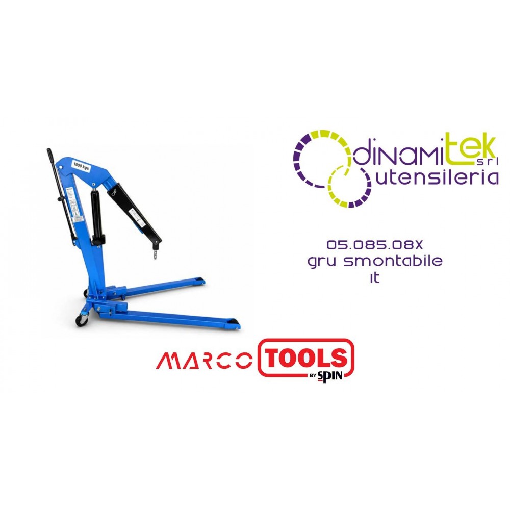 SPIN MARCO TOOLS 05.085.08X GRU SMONTABILE DA OFFICINA 1T Dinamitek 1
