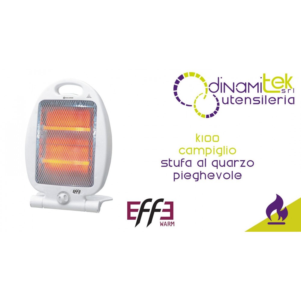 EFFE WARM STUFA AL QUARZO PIEGHEVOLE K100 CAMPIGLIO Dinamitek 1