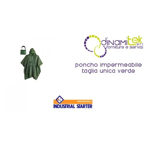 PONCHO IMPERMéABLE INDUSTRIEL STARTER TAILLE UNIQUE VERT Dinamitek 1