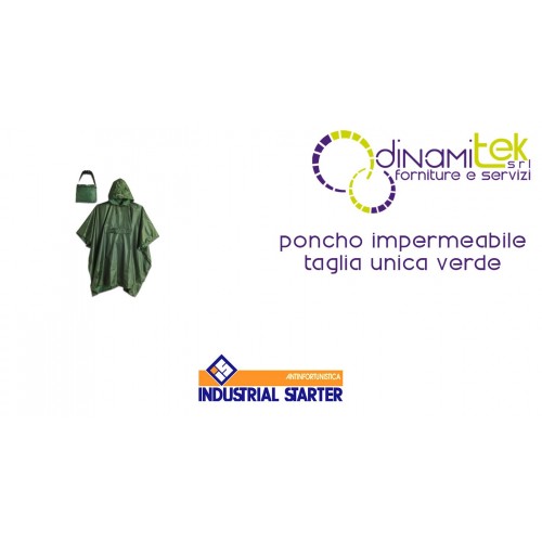 PONCHO IMPERMéABLE INDUSTRIEL STARTER TAILLE UNIQUE VERT Dinamitek 1
