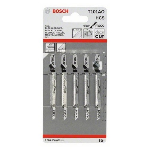 SäGEBLATT FüR STICHSäGE 5 STüCK T 101 AO HCS BOSCH Dinamitek 2