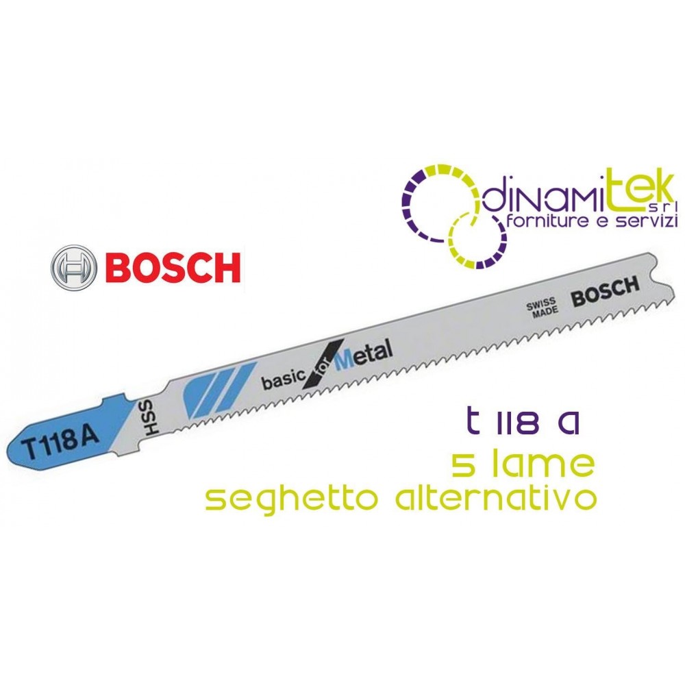 HOJA DE SIERRA DE VAIVéN 5PCS T 118 A HSS BOSCH Dinamitek 1