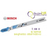 LAME POUR SCIE SAUTEUSE 5PCS T 118 A HSS BOSCH Dinamitek 1
