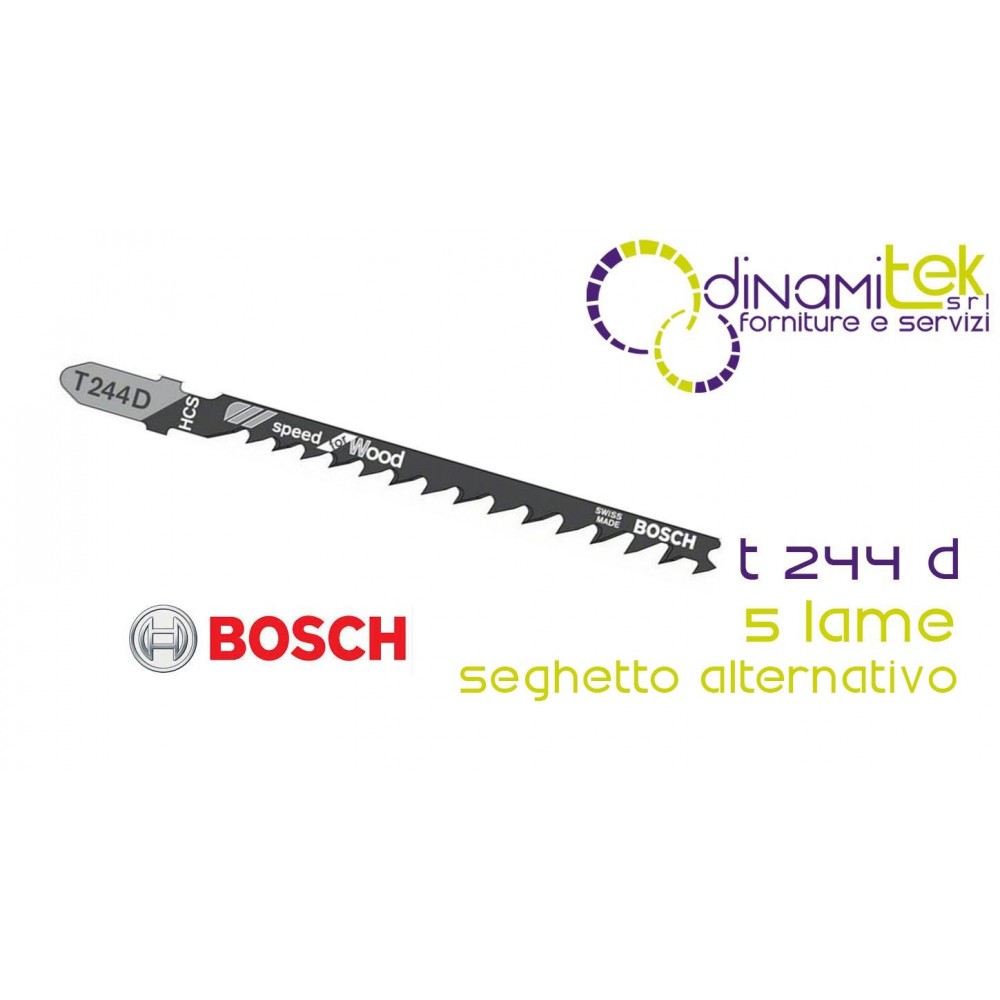 LAME POUR SCIE SAUTEUSE 5PCS T 244 D HCS BOSCH Dinamitek 1