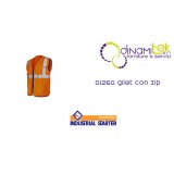 01260 GILET CON ZIP ALTA VISIBILITÀ INDUSTRIAL STARTER Dinamitek 1