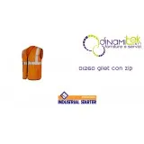 01260 VEST WITH ZIP HIGH VISIBILITY INDUSTRIAL STARTER Dinamitek 1