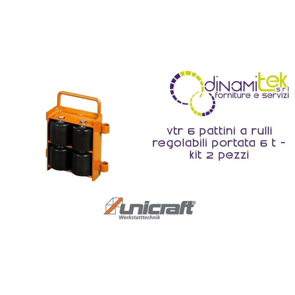 PATINES DE RODILLOS AJUSTABLE DE LA VELOCIDAD DE FLUJO 6 T 2 PIEZA KIT VTR 6 UNICRAFT Dinamitek 1