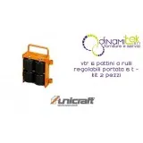 PATTINI A RULLI REGOLABILI PORTATA 6 T - KIT 2 PEZZI VTR 6 UNICRAFT Dinamitek 1