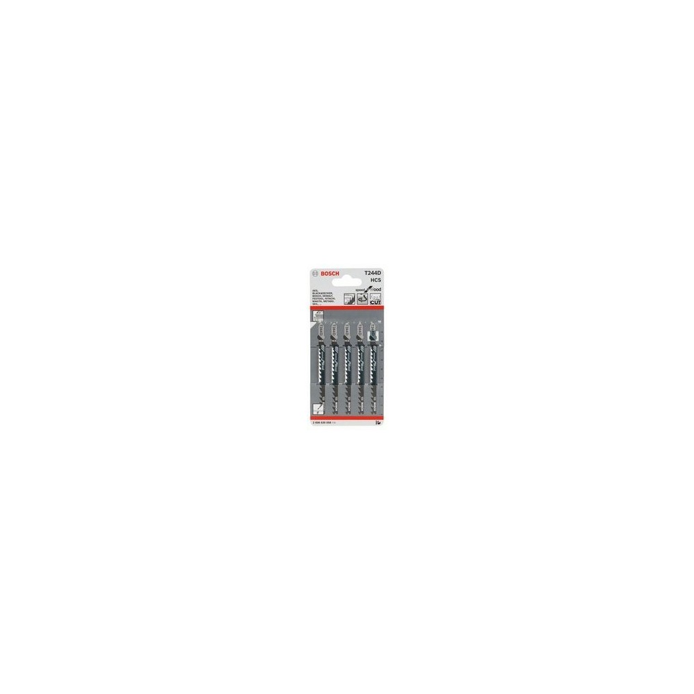 BLADE FOR JIGSAW 5PCS T 244 D HCS BOSCH Dinamitek 3
