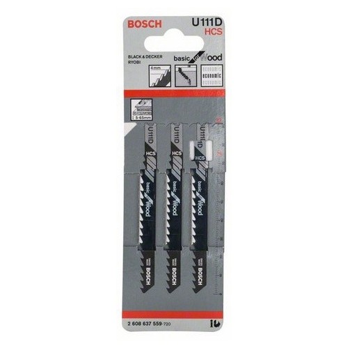 KLINGE, JIG SAH, 3PCS U 111 D HCS BOSCH Dinamitek 2