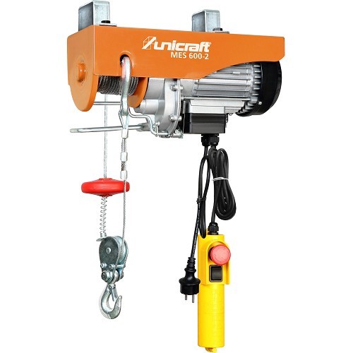 MINI ELEKTRISCHE SEILWINDE HUBKRAFT MIT UMLENKROLLE 300-600 KG MES 600-2 UNICRAFT Dinamitek 2