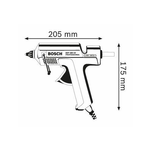 0.601.950.703 GKP200CE GUN GUN HOT PROFESSIONAL BOSCH Dinamitek 3
