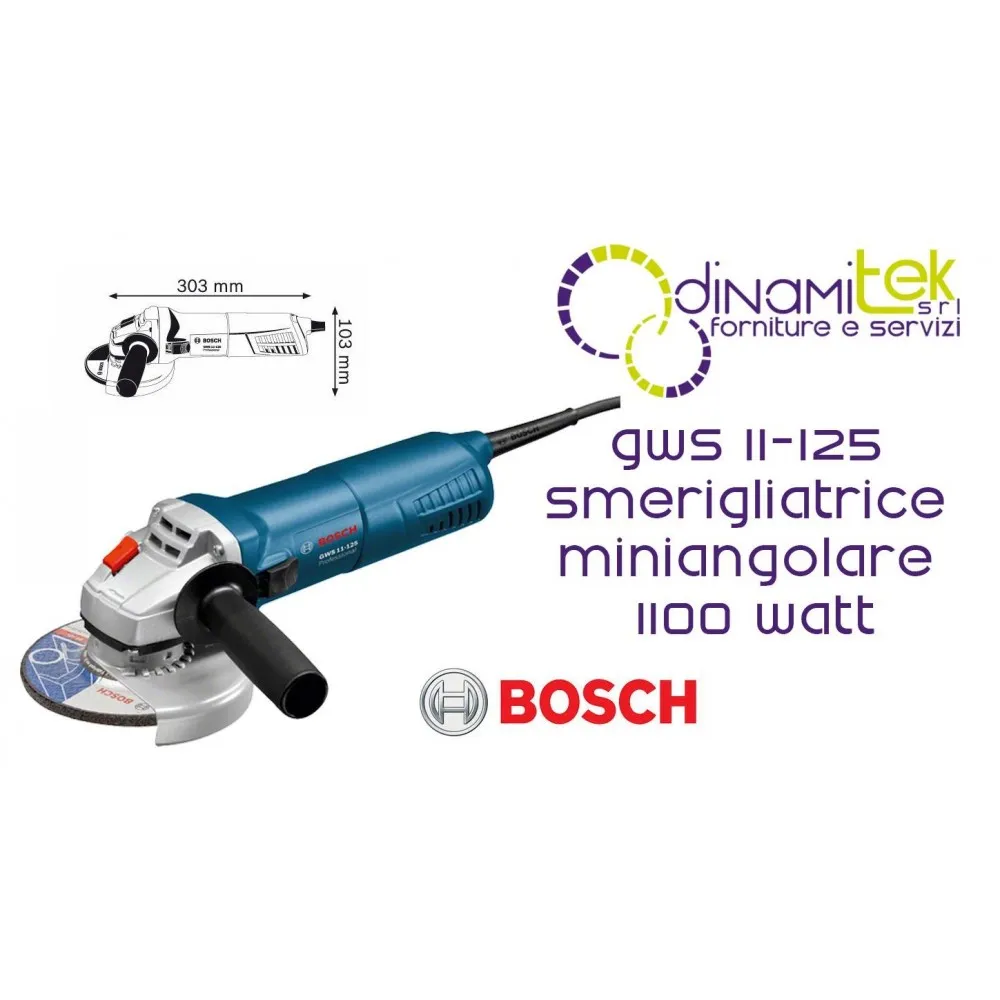 MOLINILLO DE MINIANGOLARE 1100 VATIOS GWS 11-125 BOSCH Dinamitek 1