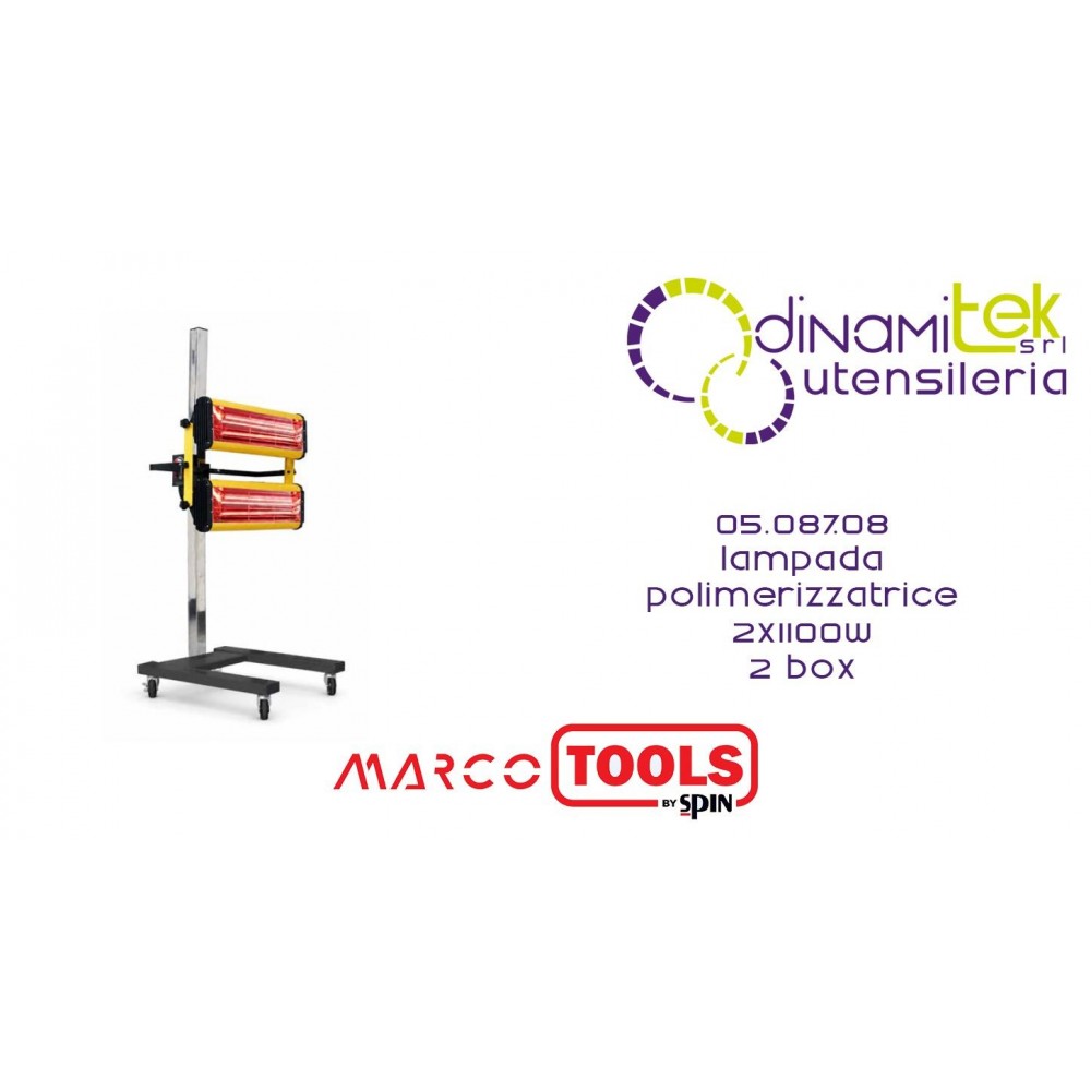 SPIN MARCO TOOLS 05.087.08 LAMPADA POLIMERIZZATRICE 2X1100W 2 BOX Dinamitek 1