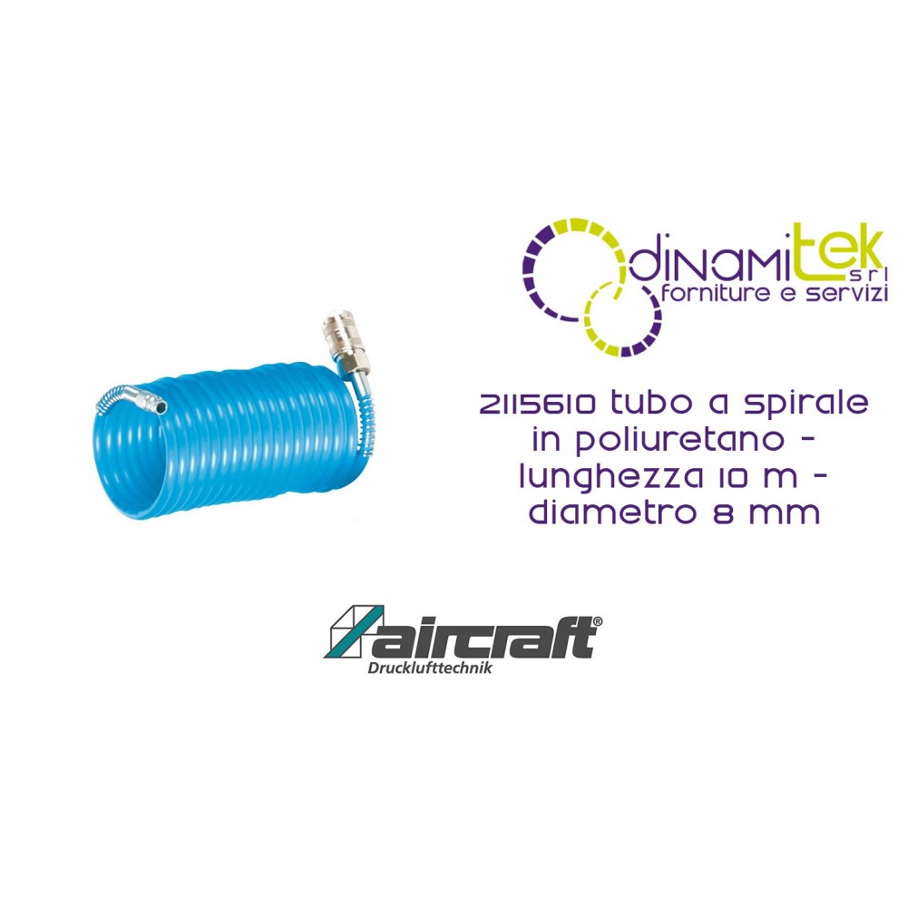 EL TUBO EN ESPIRAL DE POLIURETANO, LONGITUD 10 M DE DIáMETRO DE 8 MM 2115610 AIRCRAFT Dinamitek 1