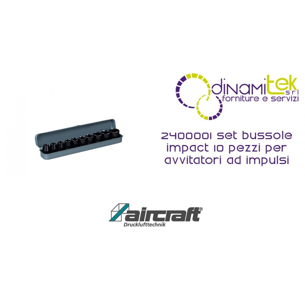 CONJUNTO DE COMPASES DE IMPACTO 10 PIEZA DE DESTORNILLADOR BITS PULSO 2400001 AIRCRAFT Dinamitek 1