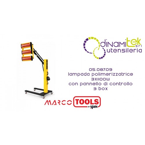 SPIN MARCO TOOLS 05.087.09 LAMPADA POLIMERIZZATRICE 3X1100W CON PANNELLO DI CONTROLLO 3 BOX Dinamitek 1