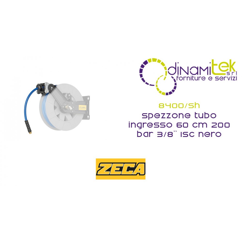 8400/SH-MORCEAU DE TUBE DE ZECA ENTRéE 60 CM-200 BAR 3/8" 1SC NOIR POUR LES ENROULEURS DE TUYAU DE LA SéRIE 8400 Dinamitek 1