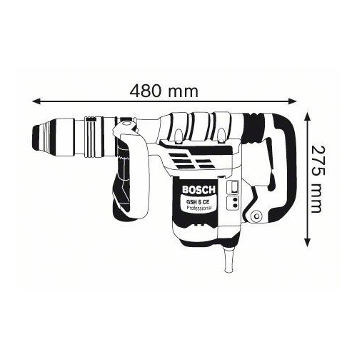 DEMOLITION HAMMER-ANGRIFF SDS-MAX GSH 5 CE BOSCH Dinamitek 3
