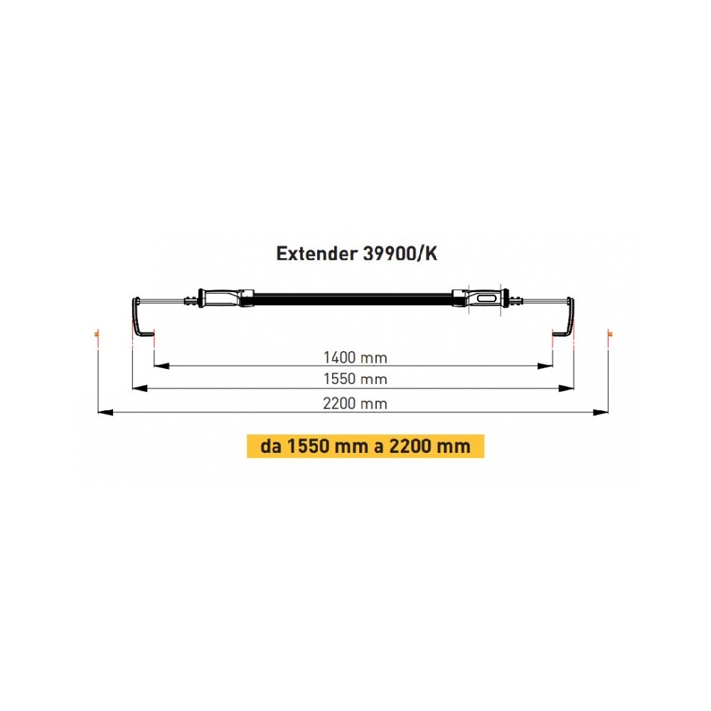 39900/K KIT EXTENSION ARM ZECA LAMP SOTTOCOFANO 39900 Dinamitek 2