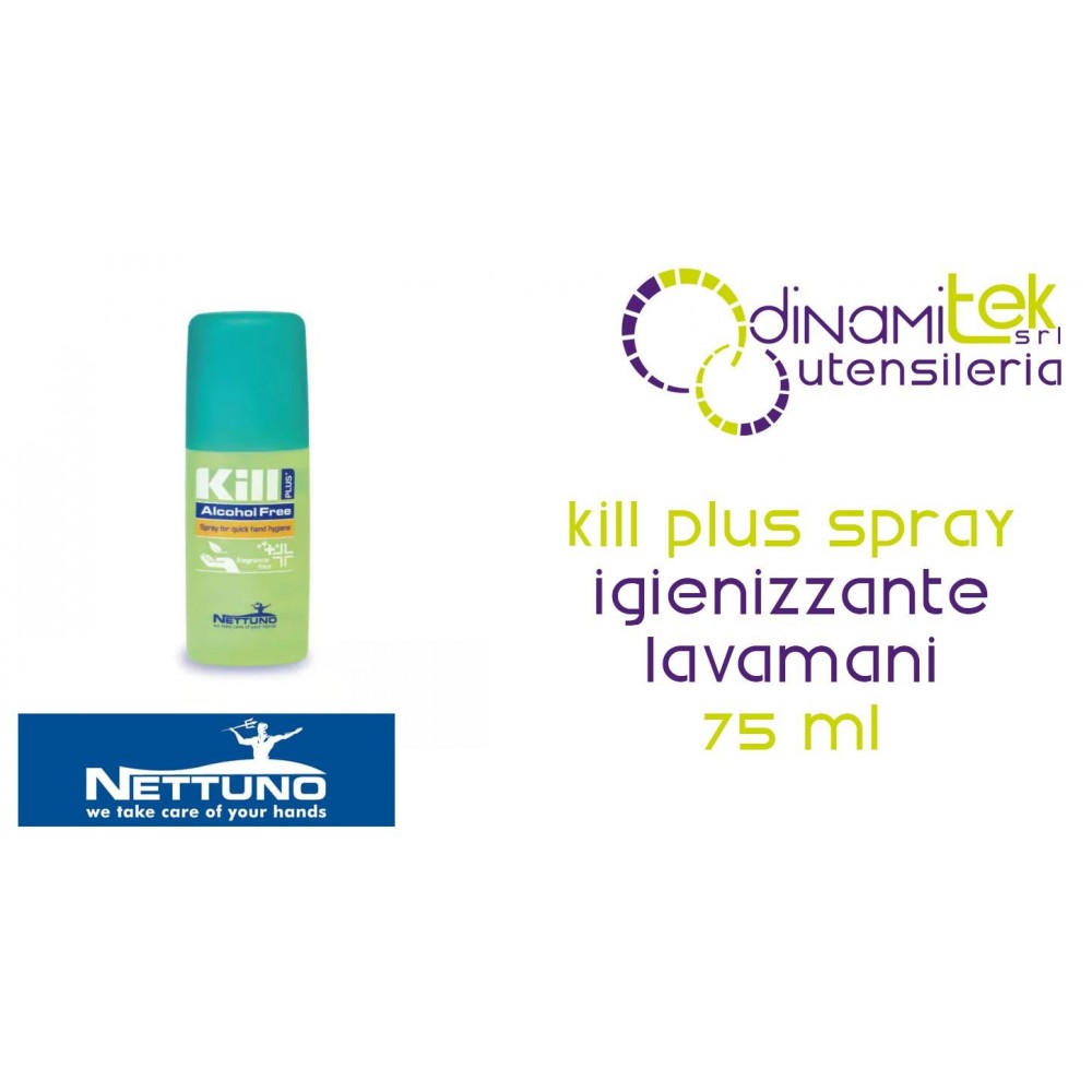 NETTUNO KILL PLUS SPRAY IGIENIZZANTE LAVAMANI 75 ml Dinamitek 1
