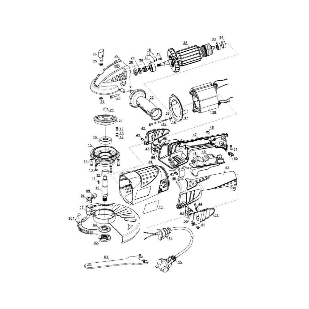 MEULEUSE D'ANGLE 4430840 TE-AG 230/2000 EINHELL Dinamitek 3