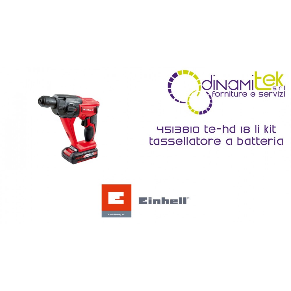 TASSELLATORE A BATTERIA 4513810 TE-HD 18 Li Kit EINHELL Dinamitek 1