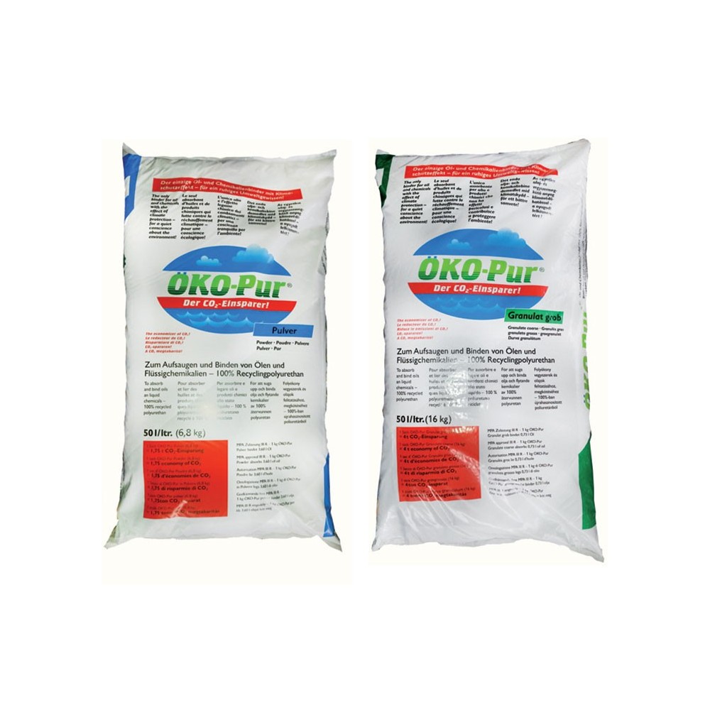 OKO-PUR, PLUS ABSORBANT LIANT AIRBANK à LA SATURATION TOTALE DES HUILES ET HYDROCARBURES Dinamitek 2