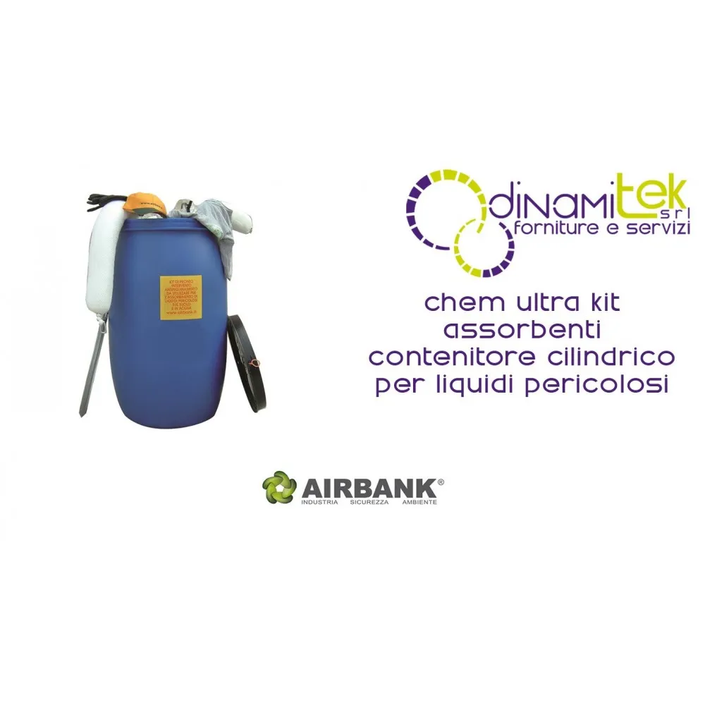 KIT SAUGFäHIG AIRBANK ZYLINDRISCHE BEHäLTER FüR GEFäHRLICHE FLüSSIGKEITEN CHEM ULTRA Dinamitek 1