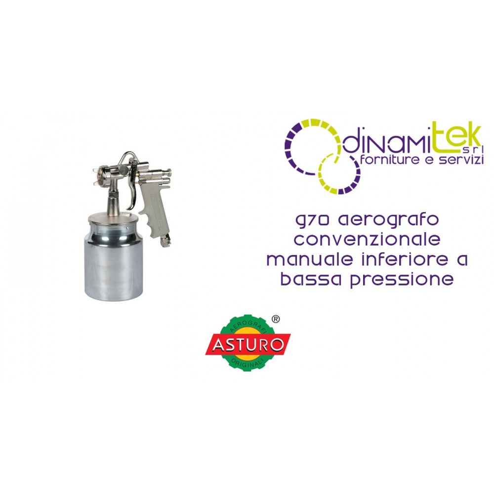 Aerografo Professionale G70 A Bassa Pressione - Ugello 1.5mm, Serbatoio 1000cc Per Vernici E Smalti - Foto 7